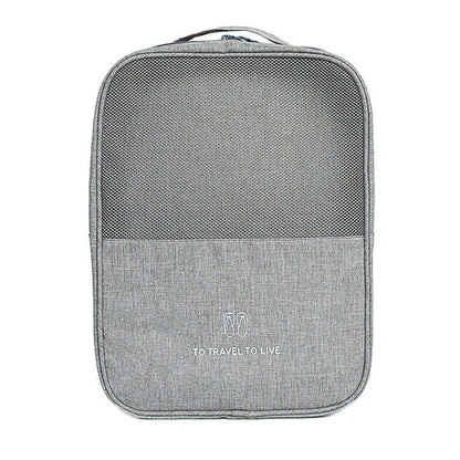 Grey Portable Shoe Bags Waterproof Travel