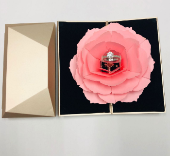 Rotating Tanabata Valentine's Knot Proposal Ring Box Gift
