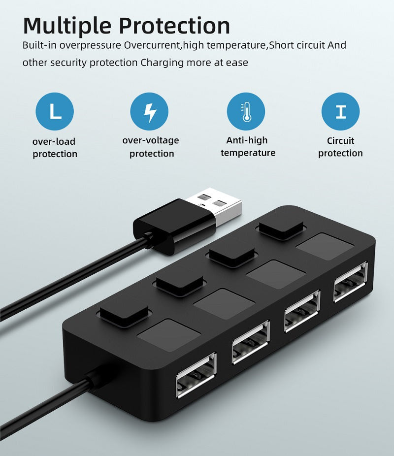 Best 4 Port Hub Multi-USB Splitter Extender