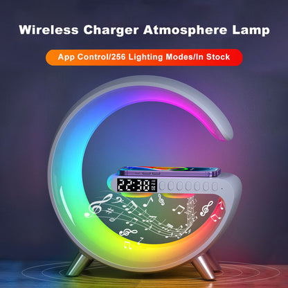 New Intelligent G Shaped LED Lamp With Bluetooth Speaker And Wireless Charger Atmosphere Lamp For Bedroom & Home Decor