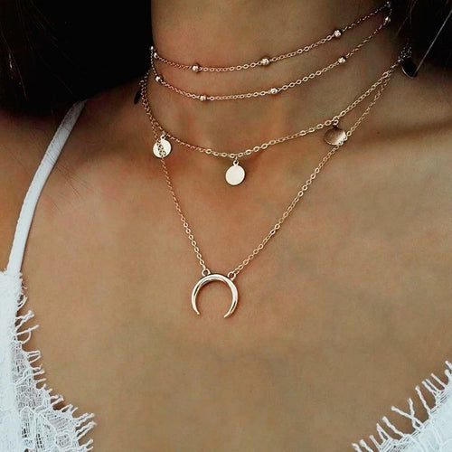 Horn Moon Necklace Jewelry