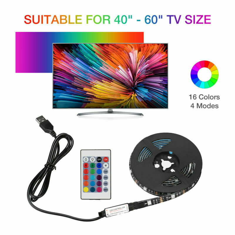 4x50CM USB 5V RGB LED Strip Perfect for TV, Computer, and More