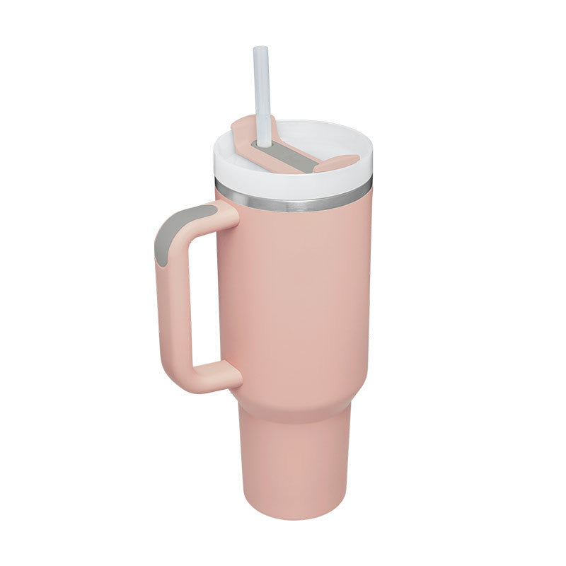 Valentines Day Gift Thermal Mug 40oz Straw Insulation Cup With Handle Portable Car Large Capacity
